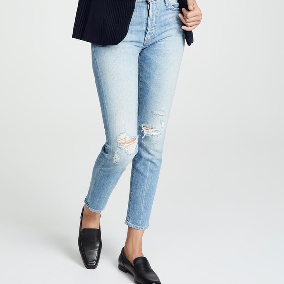NWT MOTHER jean size 25 the stinger flood ankle light wash - Picture 2 of 11